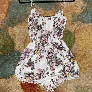 Cotton on white floral romper